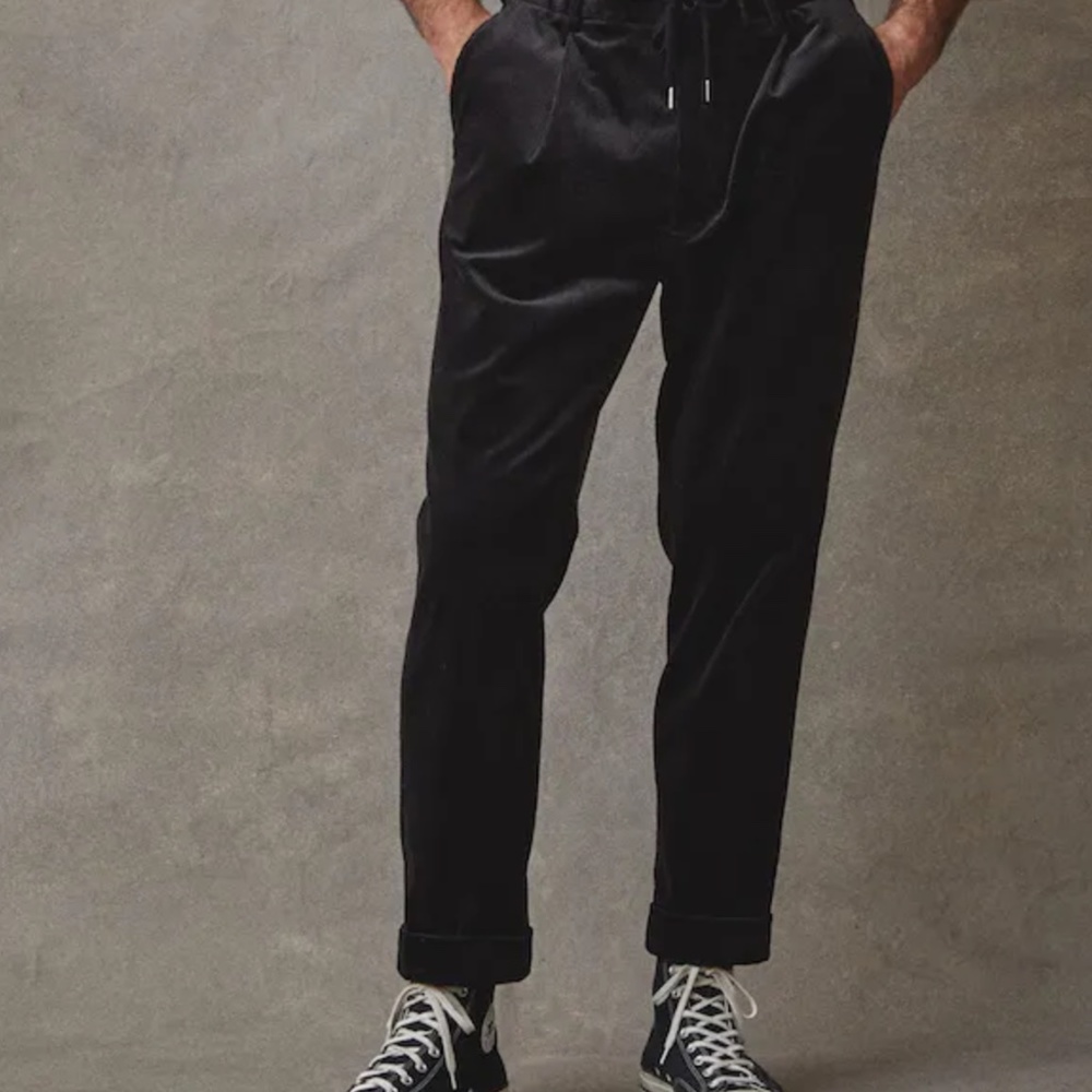 Todd Snyder - Italian Corduroy Madison Drawstring Trouser in Faded Black